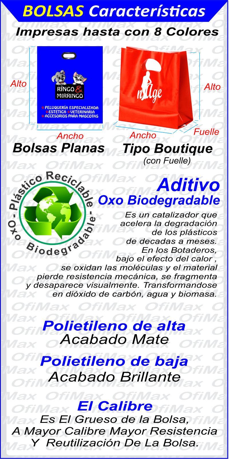 bolsas plasticas biodegradables caracteristicas