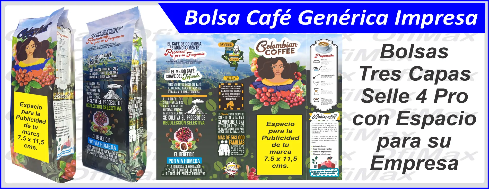 bolsas para cafe impresas en grano o molido, distribuimos a todo el Tolima, incluyendo   Planadas, Ataco, Ibague, Chaparral
     