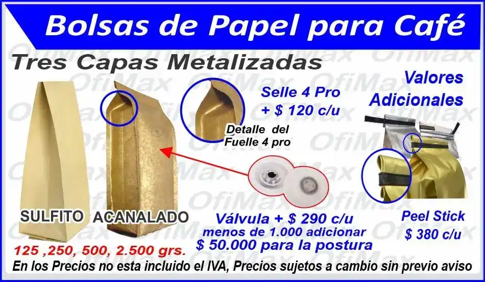 bolsas para cafe impresas en papel kraft, en grano o molido, distribuimos a todo el Tolima, incluyendo   Planadas, Ataco, Ibague, Chaparral
     